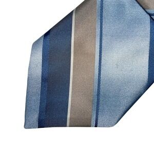 McGREGOR Vintage Men's Striped Neck Tie • blue tan